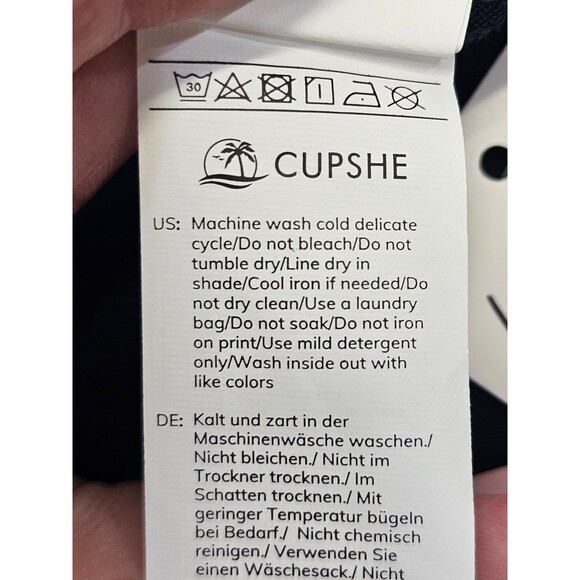 ALK Women's S CupShe Blue Flared Sleeve V-Neck Mini Dress Tie Waist Swim Coverup - Picture 9 of 9